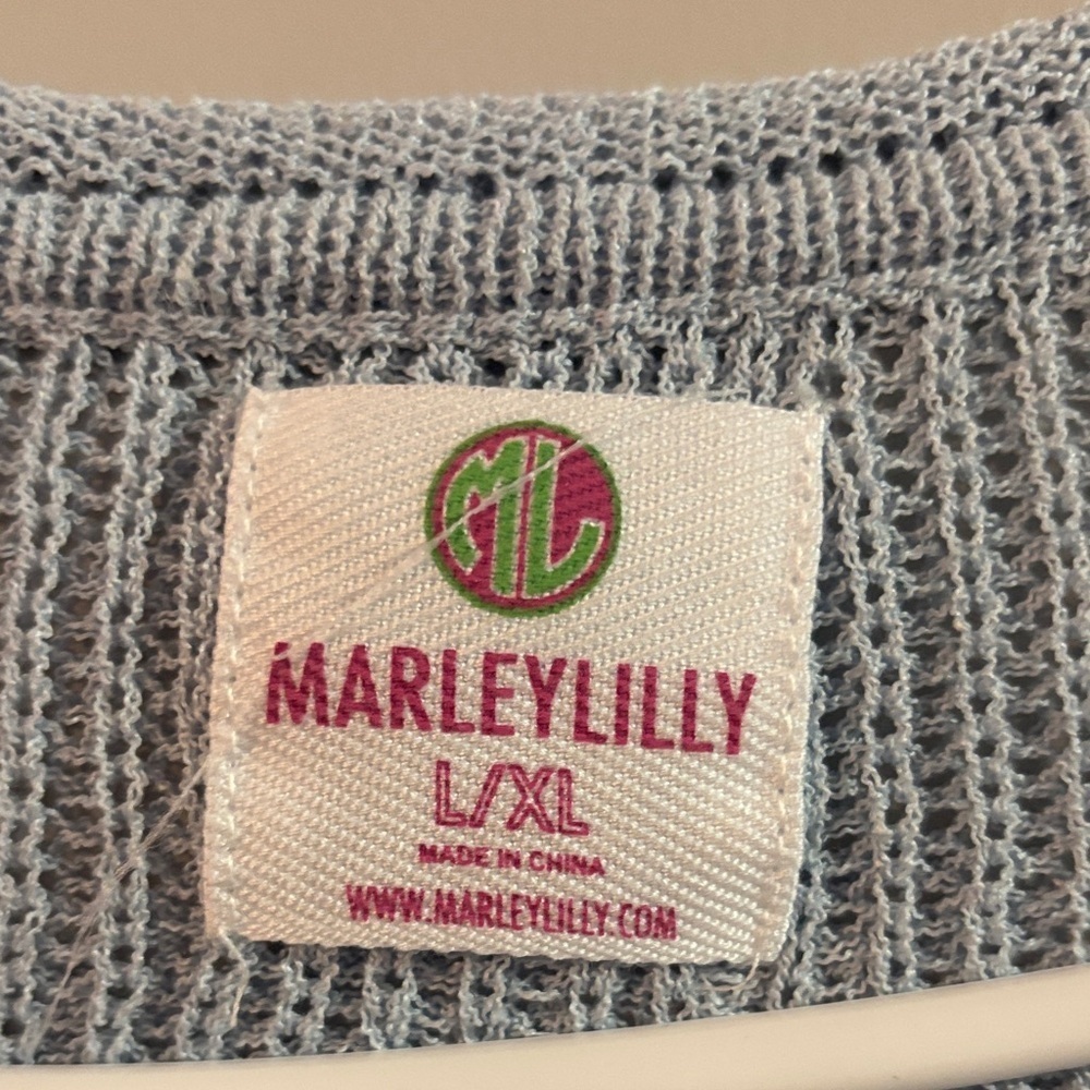Stylish Blue Sweater with Sparkle Design - Picture 2 of 3